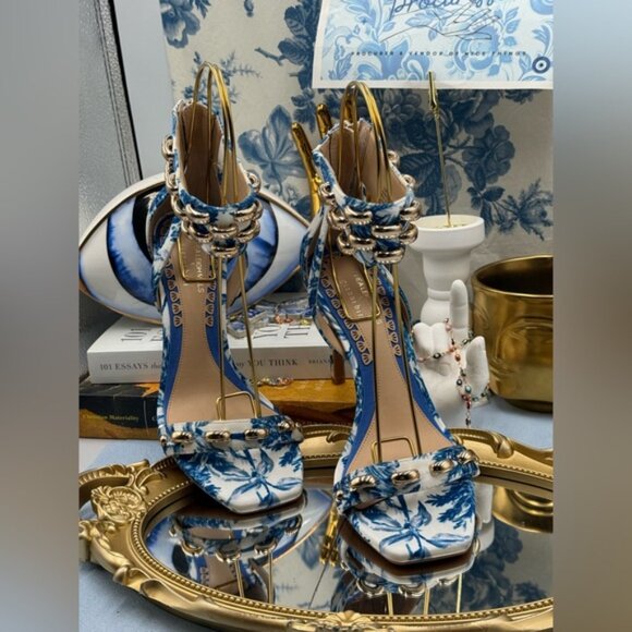 🆕 GIANNI BINI 🧿 x Shea Leigh Mills NWOB Carter Floral Print Strappy Sandal Sz7 - Picture 4 of 13